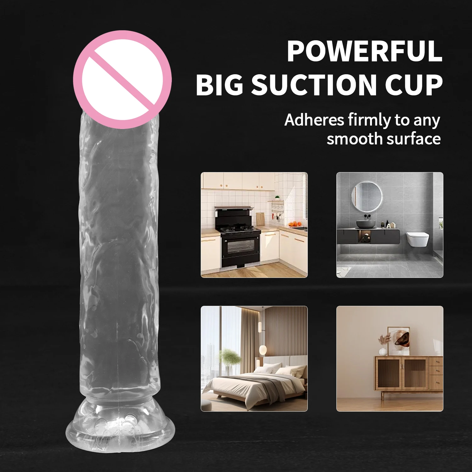 TPE Transparent Soft Jelly Dildo Realistic Dildo Suction Cup Base Clitoral Plug Sex Toys 7 Sizes For Men and Women Vaginal Anal