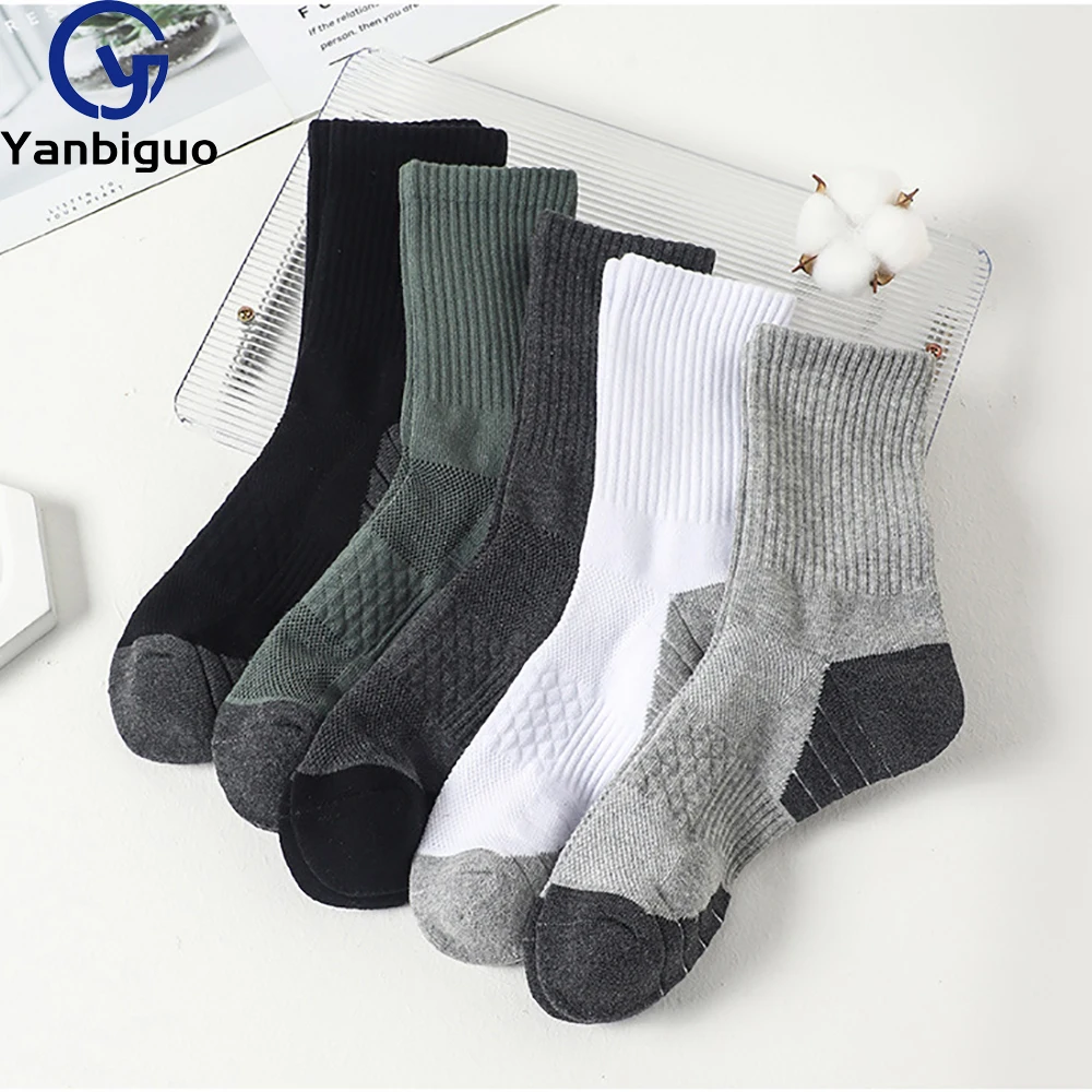 

Athletic Socks 5 Pair Sport Running Calf Socks Performance Cushioned Breathable with Arch Support for Women Men Crew Socks