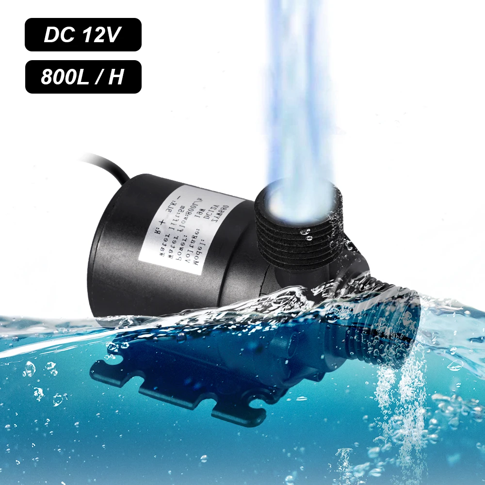 50W 800L/H Solar Water Pump Brushless Solar Panel Monocrystalline Silicon Low Noise Continuous Work Garden Decoration Kit Tool solar fountain pump,solar water pump,adjustable water pump