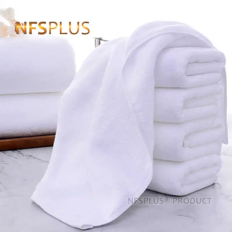 100% Cotton Bathroom Face Towel White Terry Washcloth Thick Heavy For Travel Beach Sports SPA Gym 34x75cm Hand Towels For Adults