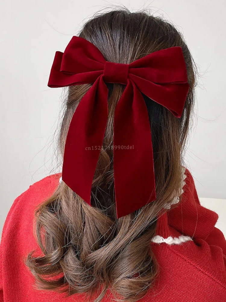 Red Ribbon Hair Clip