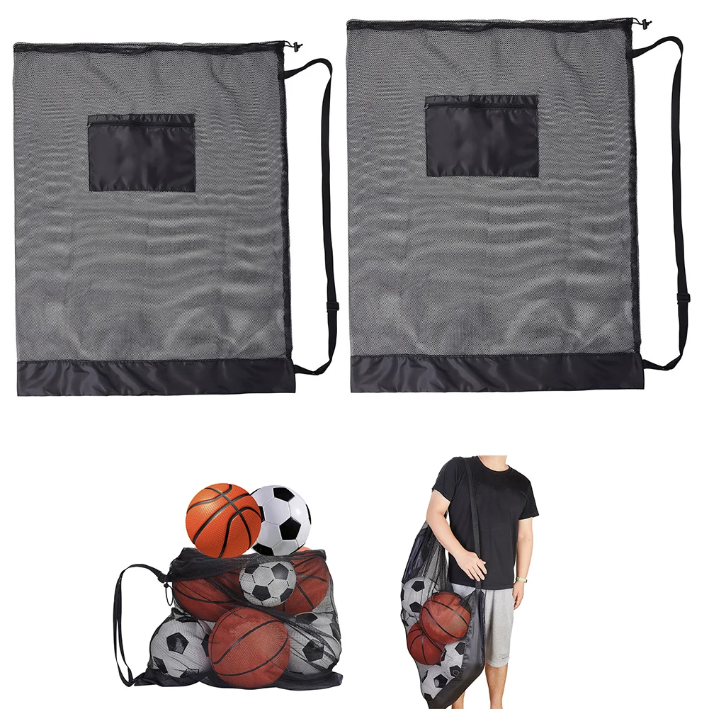 2023 New Sports Mesh Storage Ball Bag (Bag Only) Hot Sale 2 Sizes Basketball Football  Swimming Volleyball Storage Mesh Bag