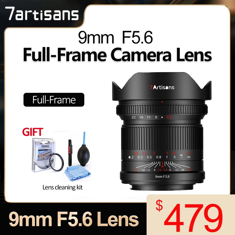 7 Artigiani 9Mm F5.6 Full Frame Obiettivo Fotocamera Ultra Grandangolare Dslr Fotocamera Mirrorless Per Nikon Z Sony E Leica L Canon Rf In Magazzino