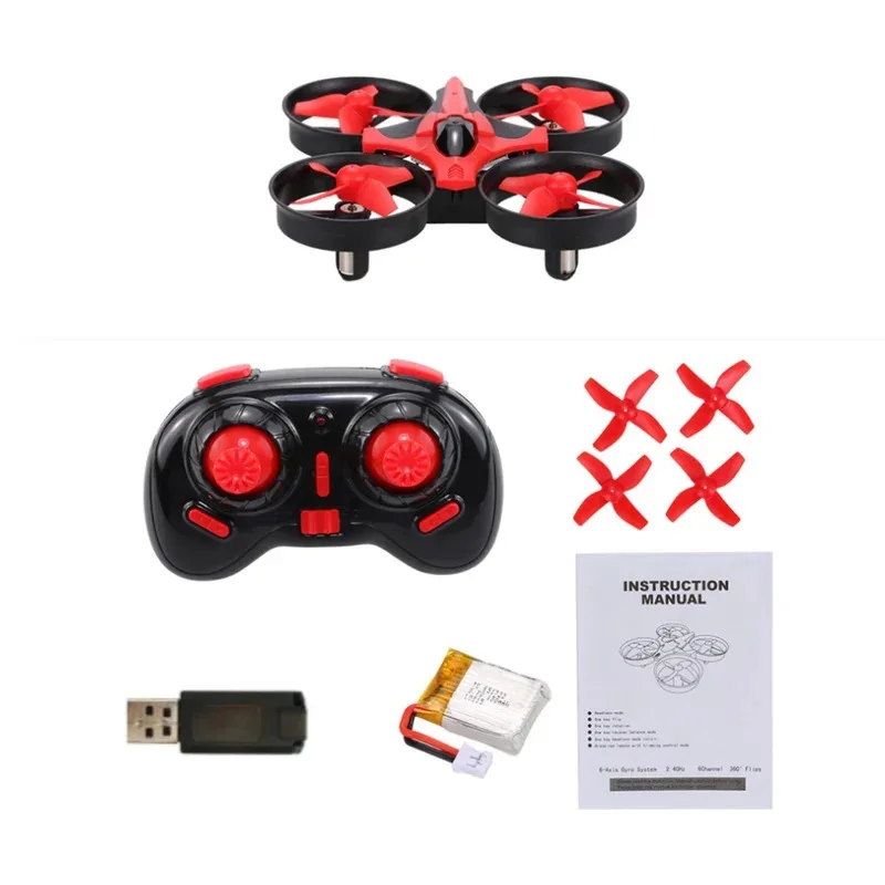 Drone NIHUI NH-010 Mini Quadricoptère 2.4GHz 6 Axes Gyroscope avec 3 Batteries