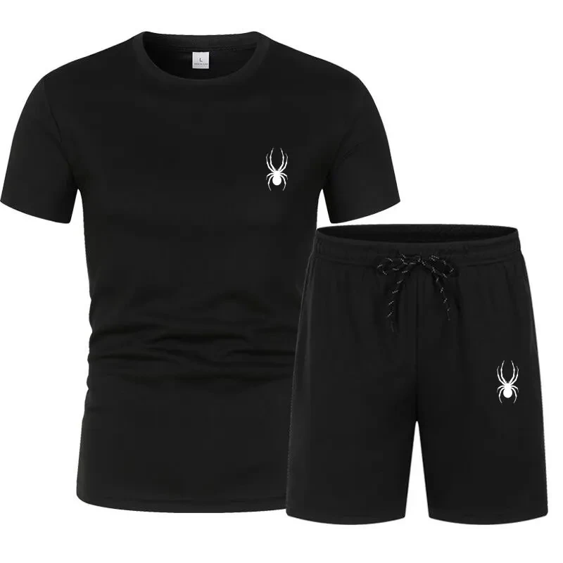 

2024 men's summer sports set, comfortable and breathable mesh running set, jogging fitness sportswear, men's training jersey