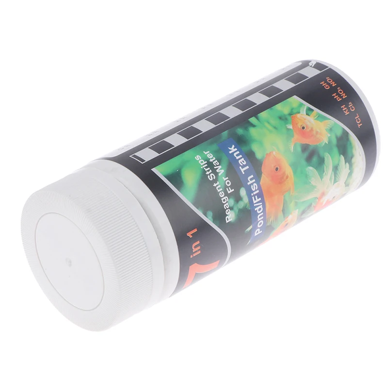 Aquarium Test Strips 1Pc 7in1 Aquarium Testing Kit for Freshwater Saltwater Pond Test Strips for Fish Tank Testing For Fresh Salt Water 11.0*4.5cm