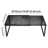 ชั้นวางของในครัวแบบซ้อนได้ ขยายได้ ใช้จัดเก็บของในตู้ ชั้นวางของอเนกประสงค์สำหรับหอพัก ใต้ซิงค์ สำหรับวางแก้ว ชามในห้องน้ำ 6