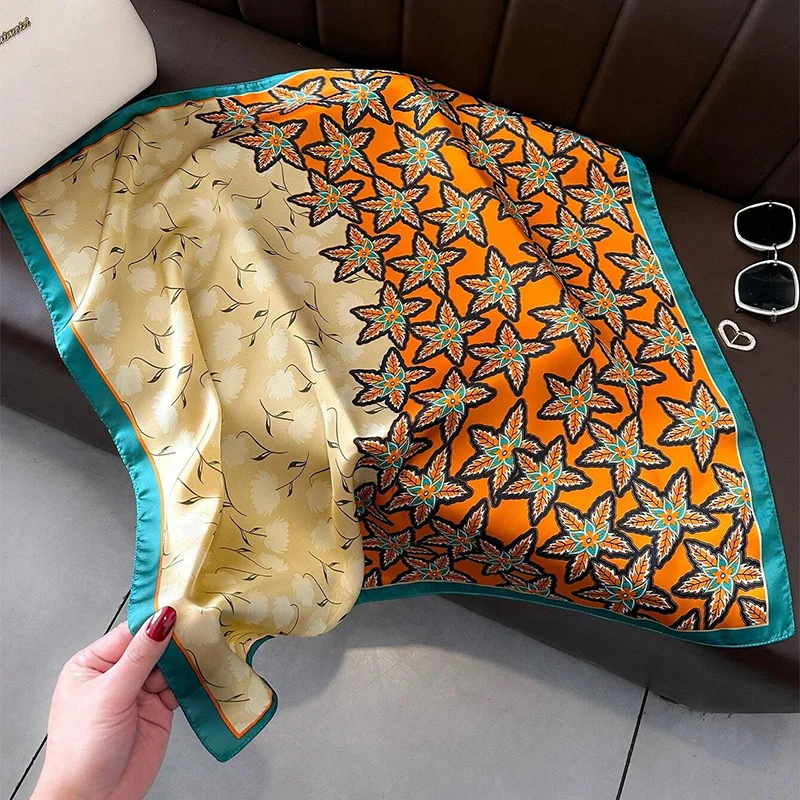 

Роскошный дизайн 70*70 см шелковый квадратный шарф с принтом лошадей Женский мягкий атласный обруч для волос шейный платок офисный хиджаб головной платок подарок