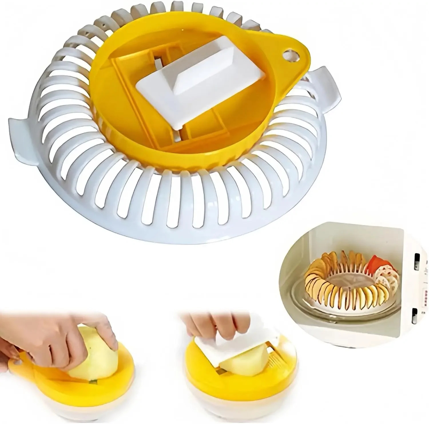 Microwave Chip Maker, Microwave Potato Chip Maker,Potato Maker, DIY Baking Tasty Potato Baker 3-Piece Set