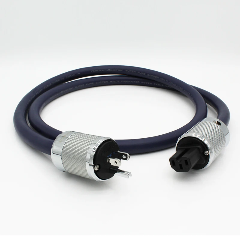 

Hi-End furukawa OCC Audiophile US version AC Power Cord Cable HIFI Power Cable Power line with carbon fiber connector plug