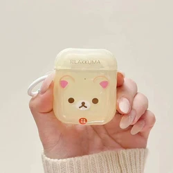 Rilakkuma Bear Soft TPU Case with Charm and Hook - Airpods Pro 2 (2)