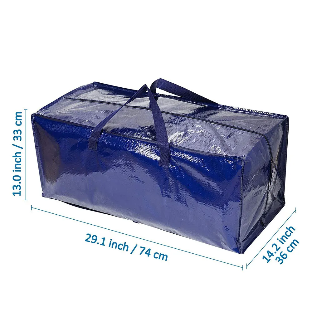2PCS Heavy Duty Extra Large Storage Bags Blue Moving Bag for Clothing  Blanket Storage Handles Totes Luggage Bag Toy Organizer - AliExpress