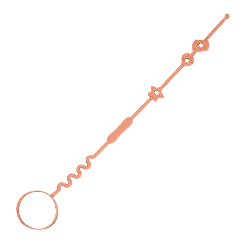 

Pacifier Clips Silicone Clip Strap Soft Flexible Teether Toy Universal Safe Soother Clips For Toys Bottles Nipples