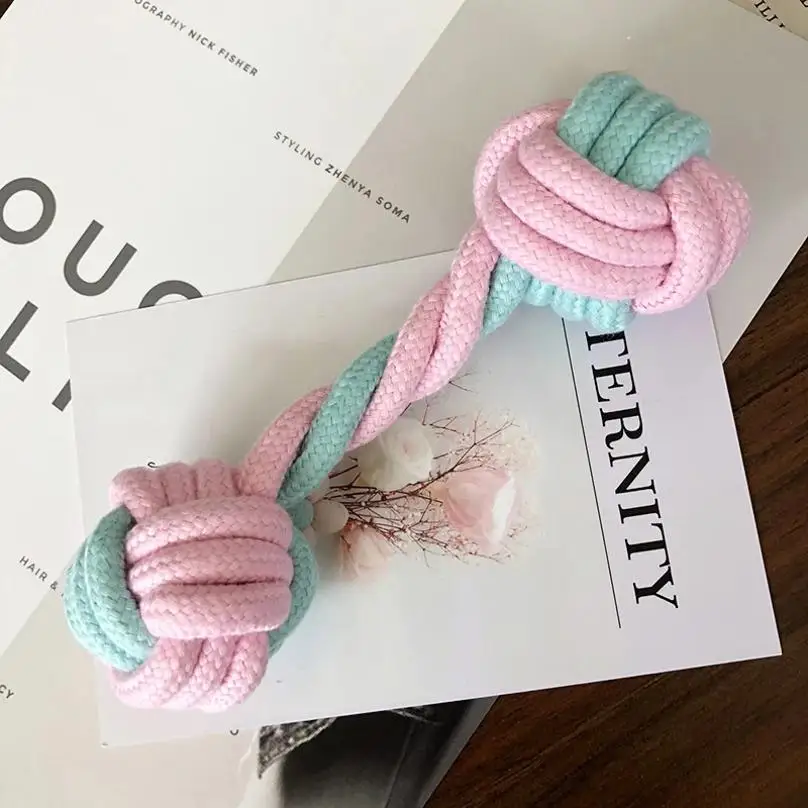 6Pcs Chew Cotton Rope Dog Toy For Dogs Outdoor Teeth Clean Dog Ball Rope Toys For Medium Small Pet Dog Product Toy Bulldog Pug