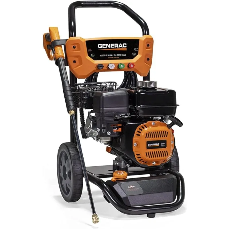

Generac 8896 3000 PSI 2.4 GPM Gas Powered Residential Pressure Washer - Ergonomic Spray Gun with Quick Change Nozzle Tips