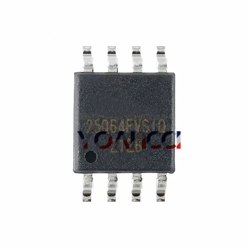 W25Q64FVSSIQ (10개) NOR 플래시 직렬(SPI, 듀얼 SPI, 쿼드 SPI) 3V/3.3V 64M-bit, 원본 재고 있음