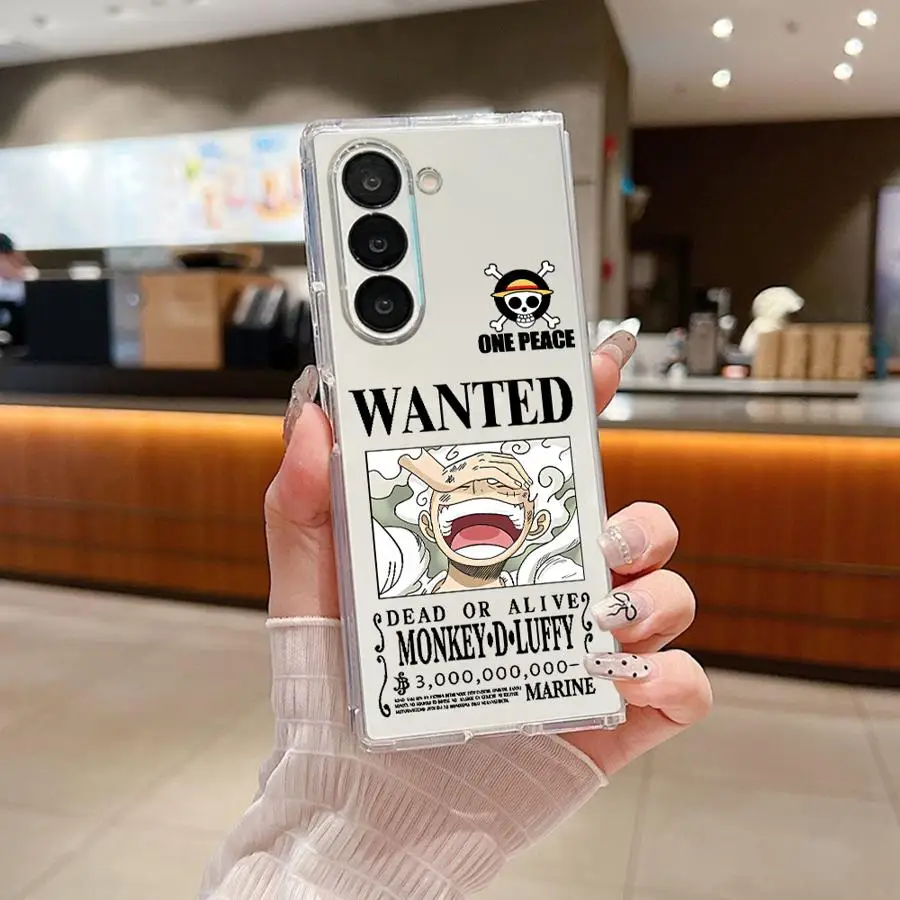 Transparent Soft Phone Cover with Anime O-One Pieces Design