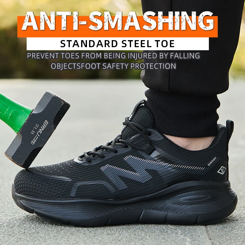 New Work Boots Steel Toe Safety Shoes Men Work Shoes Sneakers Lightweight Anti-Puncture Safety Shoes Men Indestructible Boots - 2