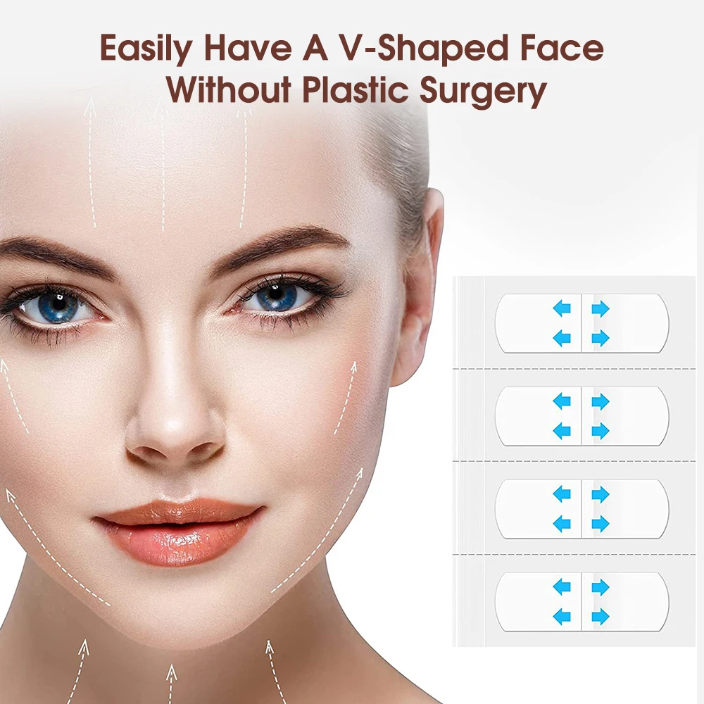 Invisible Thin Face Stickers 80 Pcs Facial Line Wrinkle Sagging Skin V-Shape Chin Adhesive Tape