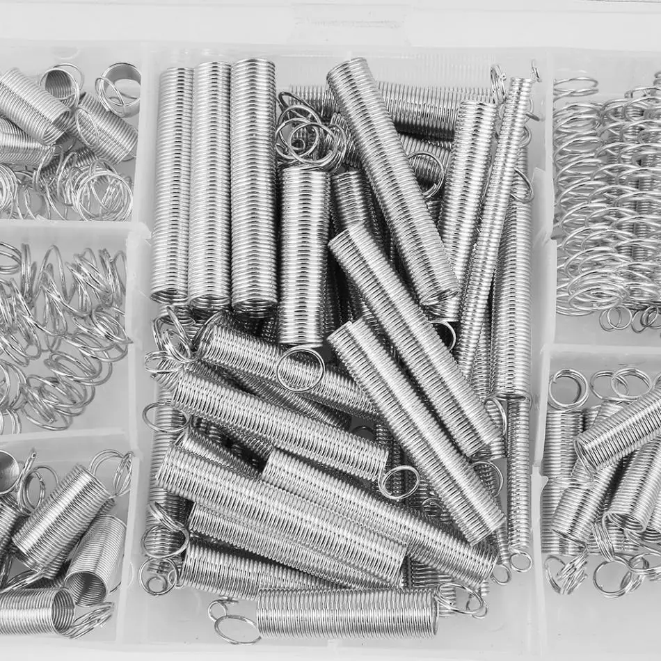 Description Picture 5 of item200pc Carbon Steel Compression Extension Springs Set w/ Box - 20 Sizes Assortment Kit Discount