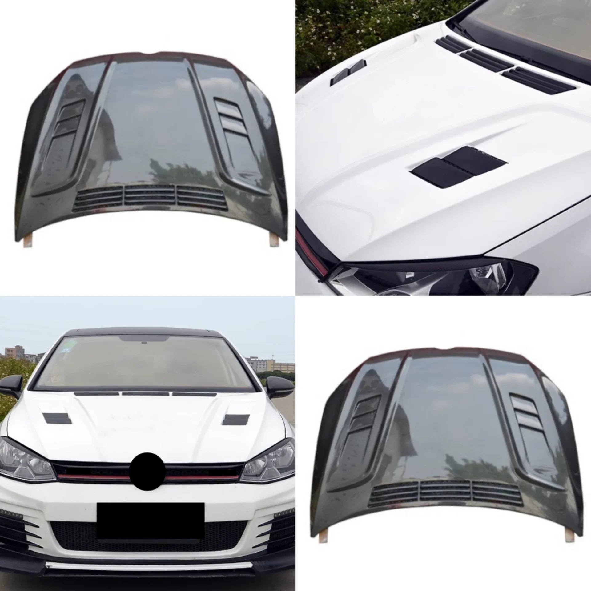 탄소 섬유 엔진 커버 송진 후드 바디 키트, 폭스바겐 VW 골프 7 변환, 새로운 스타일 라이트 무게추 보넷 자동차 액세서리