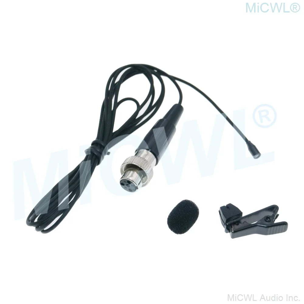 Microfono da bavero molto Mini Clip Lavalier per sistema Microfone wireless MiPro Nero Beige 2 colori - immagine 4
