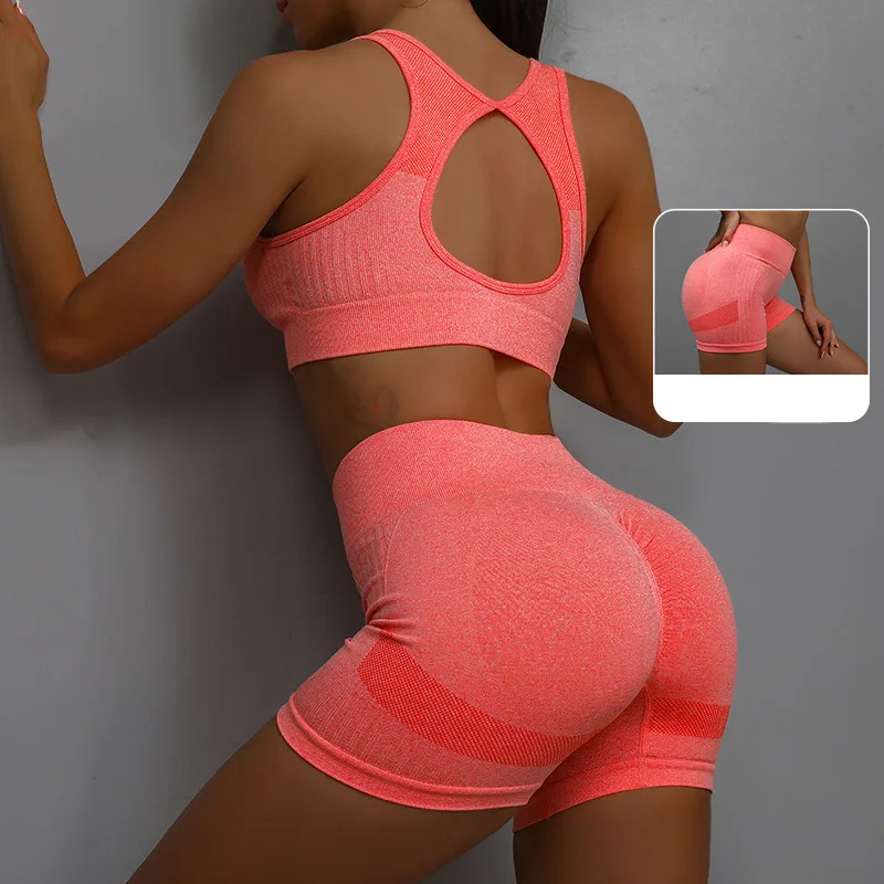 Yoga Suit Sports Underwear Women Fitness Suit Vest Running Sports Shorts Set yoga set sports set gym workout set sportswear set fitness set sports bra set yoga pants set sports set shorts