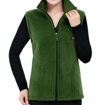 Polar Fleece Coat For Women's Vest Autumn Sleeveless Vests For Women Jacket Fashion Zipper Casual Waistcoat Female 1