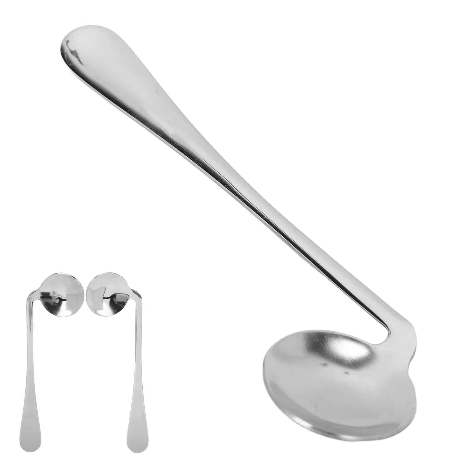 Curved Spoon Stainless Steel Curved Utensils Self Feeding Utensil Angled Spoons for Elderly Patients Parkinson Hand Fibrillation feeding spoon