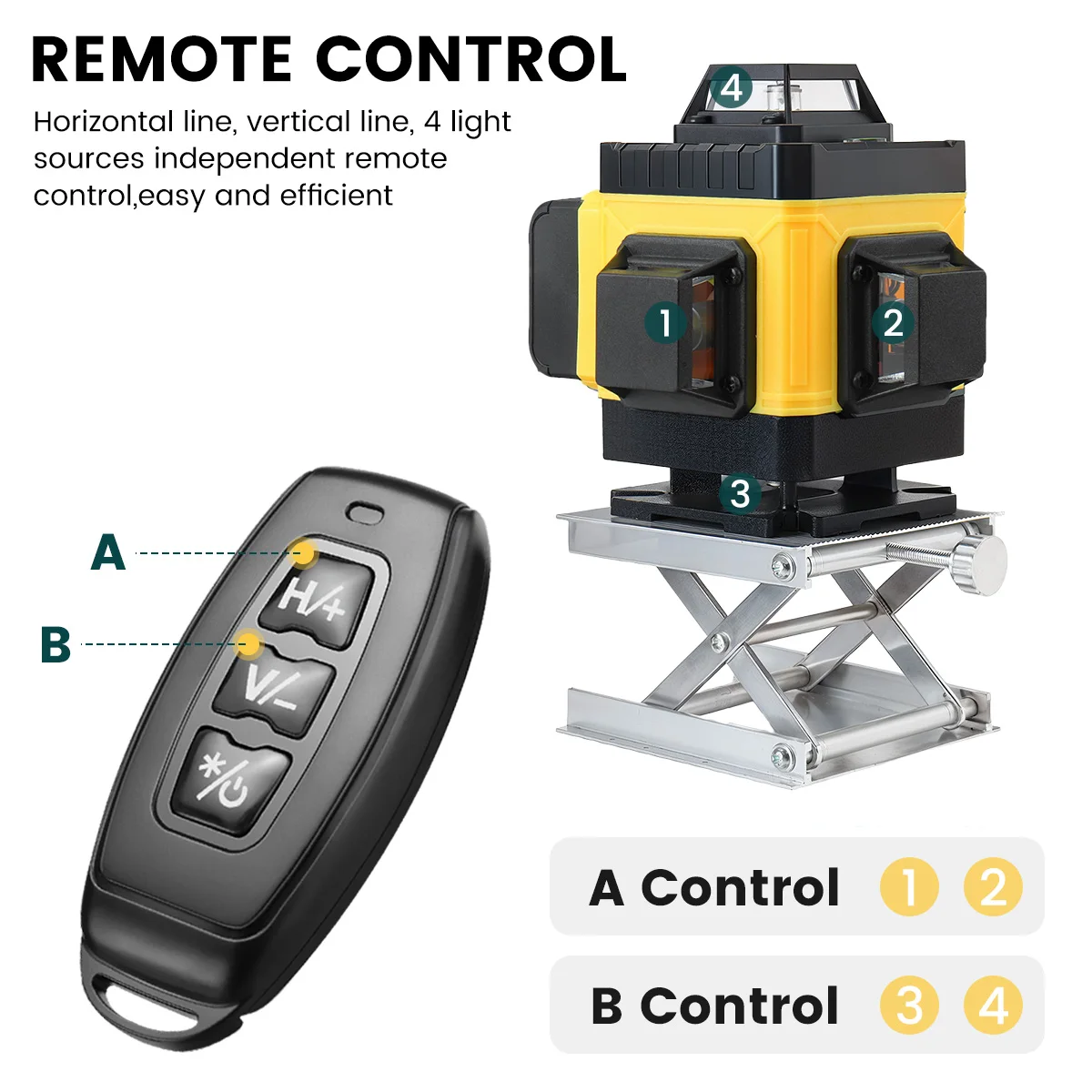MUSTOOL 4D 16 Laser Level 16 Linien 360 ° Selbstnivellierend mit rot-blau-grünem Licht, IP54, wasserdicht, hohe Präzision, 0,2 mm/m – Detail 5