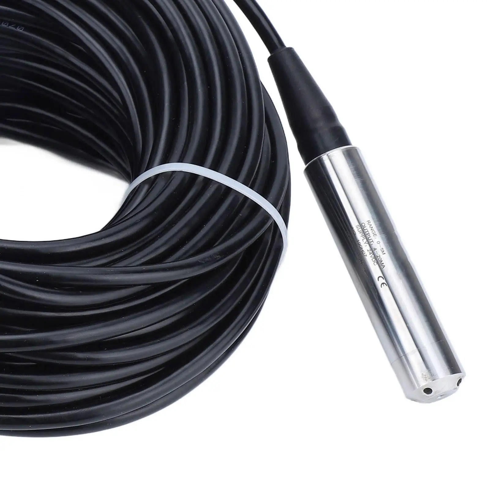 High Precision 4-20mA Liquid Level Sensor-Stainless Steel Water Level Transmitter with 33m Waterproof Cable for Reservoirs