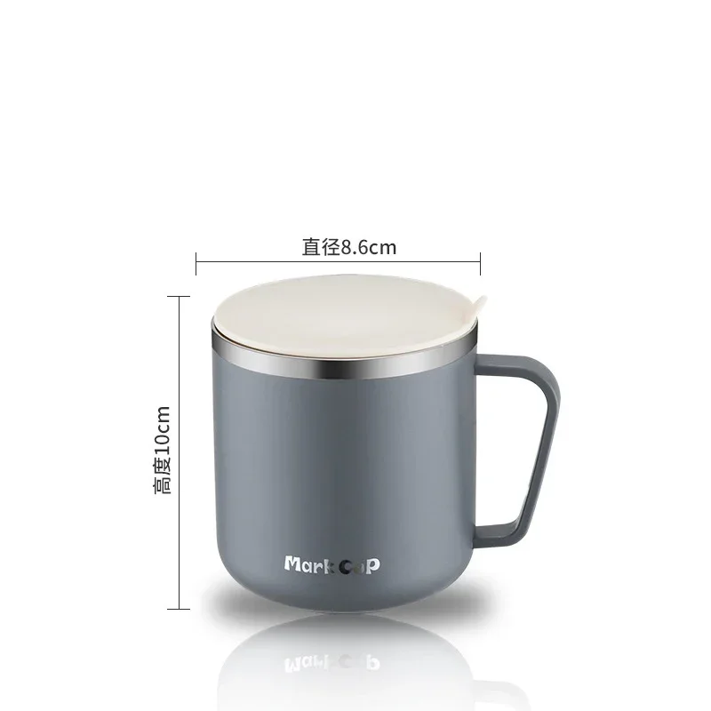 Mug And Home Heat With Insulation Cups Anti-fall New Portable Coffee Mug  Steel Cover 304 Mugs Handle Stainless Thermos - AliExpress