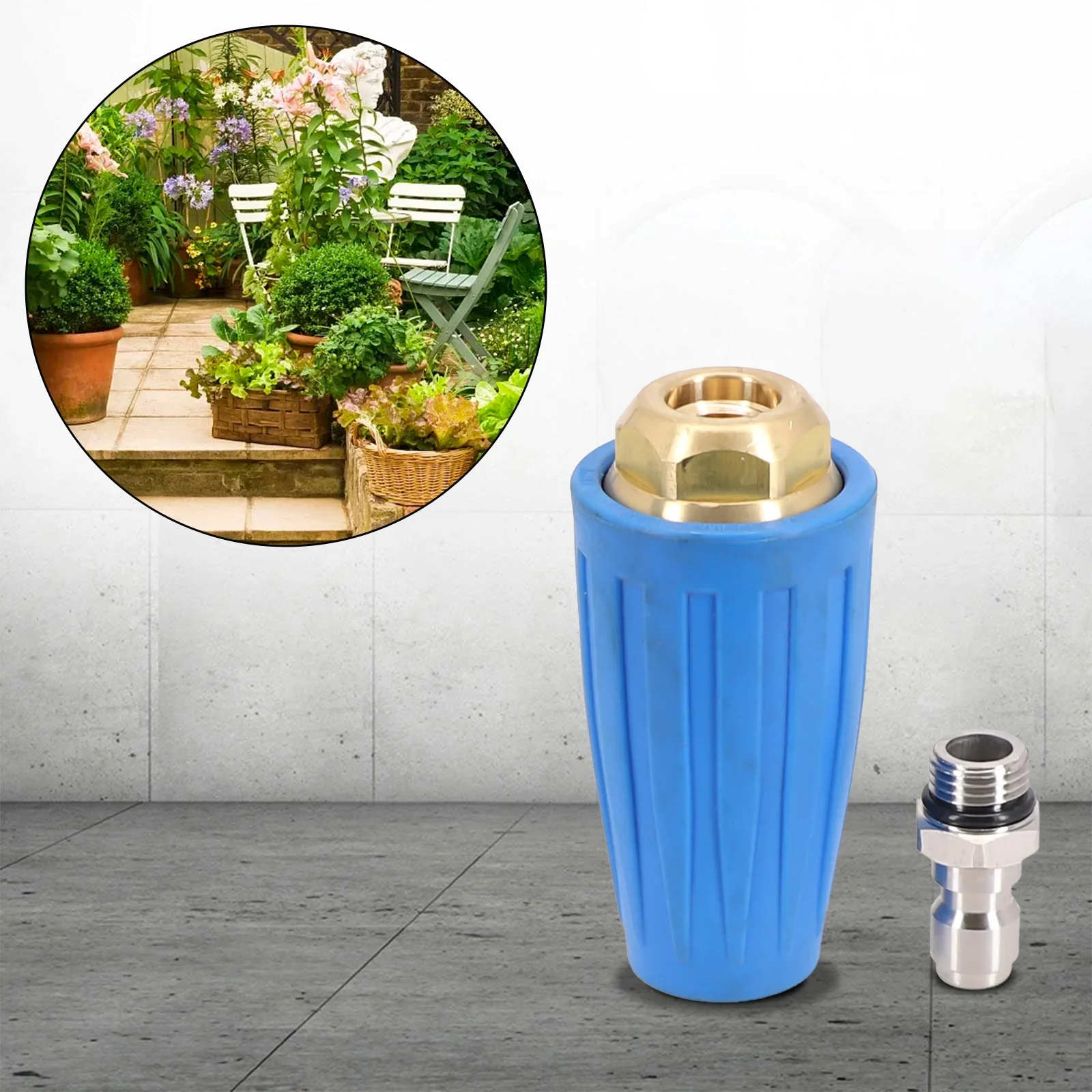 

Латунный разъем турбо головка 1/4 дюйма синяя 3000 фунтов на кв. дюйм очиститель высокого давления сопло гнездо для быстрого соединения турбо головка