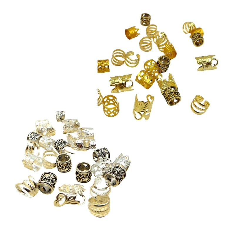

Hair Beads Loose Coil Dreadlock Bead Hair Rings Braid Rings Braid Clip