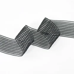 Soft Mesh Elastic Bands for Sewing and DIY Garment Crafting (Black)