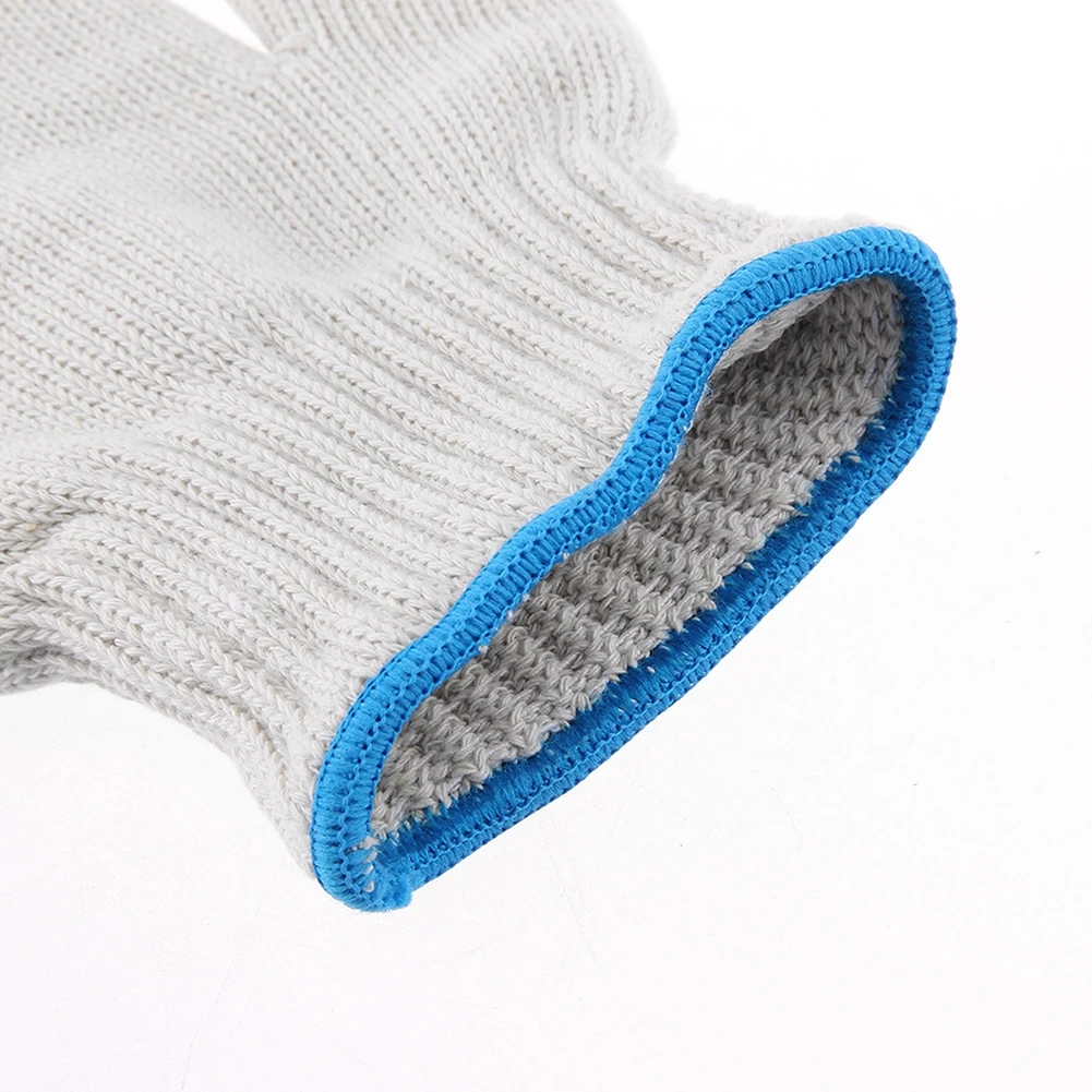 1/3/5 Paar brandneue Schutzhandschuhe, Baumwollfadenhandschuhe, Arbeit, dickes Nylon, weißes Garn, verschleißfeste Baumwollfadenhandschuhe – Detail 1
