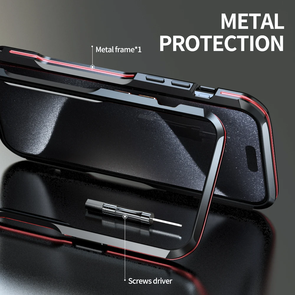 Sleek and Stylish Alloy Frame Phone Case - Anti-Drop Protective Cover