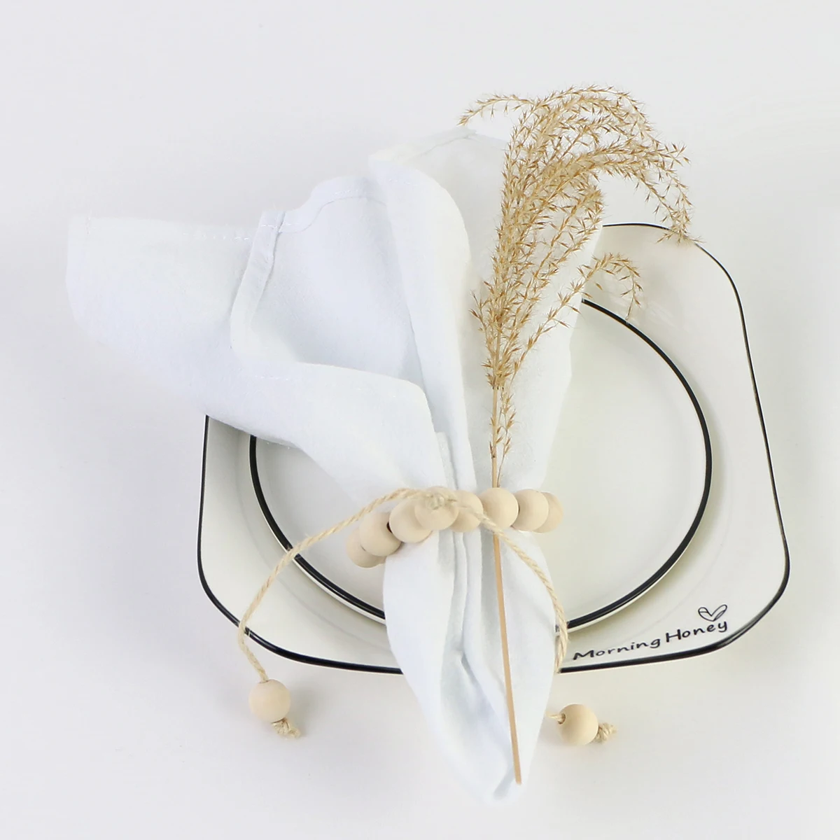 Set of 6 Pack Serving Cloth Napkins 30x45cm Natural Cotton Fabric Serviette Kitchen Tea Table Towels for Wedding Decoration