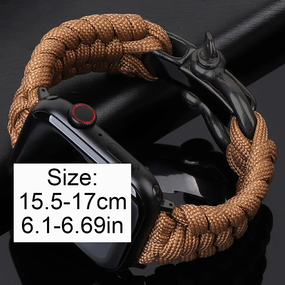 Outdoor Rope Band with Black Metal Buckle