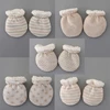 Winter New Born Baby Gloves for Newborns Thick Cotton Baby Anti Scratching Glove Sets for Protection Face Infant Mittens 1