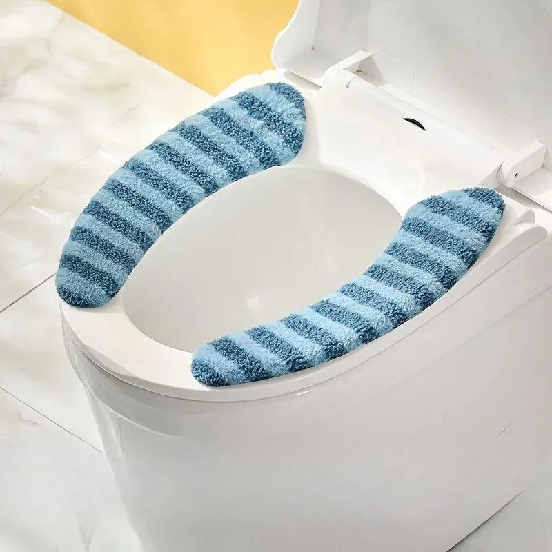 Toilet Seat Cushion Cover Washable Soft Warmer Cover Thickened Toilet Mat