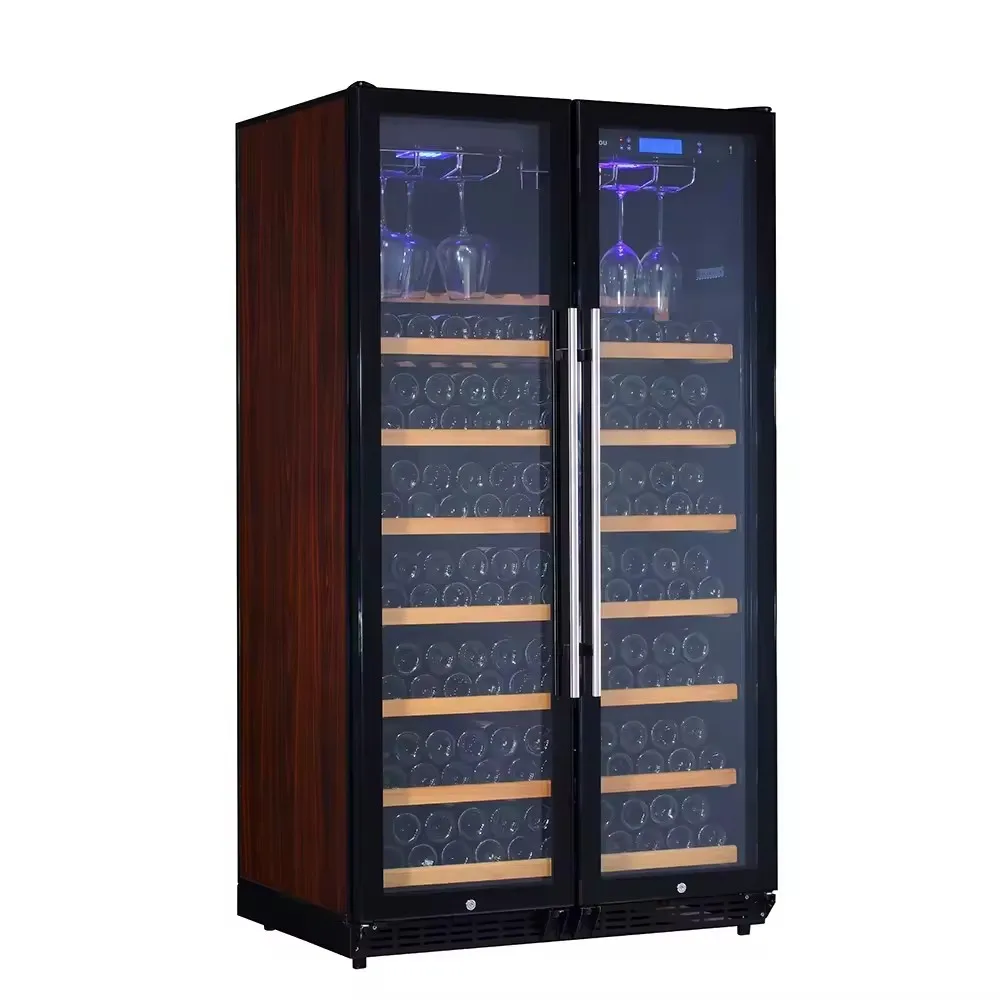 Freestanding 168 Bottles Electronic Small Wine Cooler Single Zone Wine Chiller 78L Hot Sell Red Fridge Refrigerator