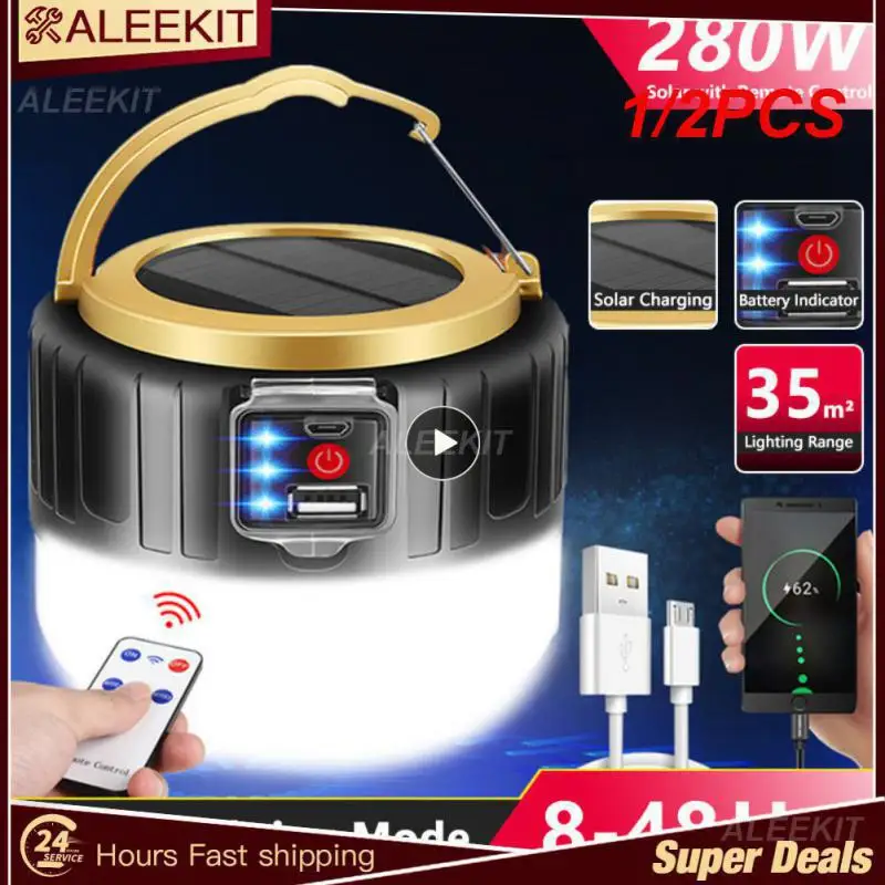 

1/2 шт., водонепроницаемый перезаряжаемый фонарь для кемпинга