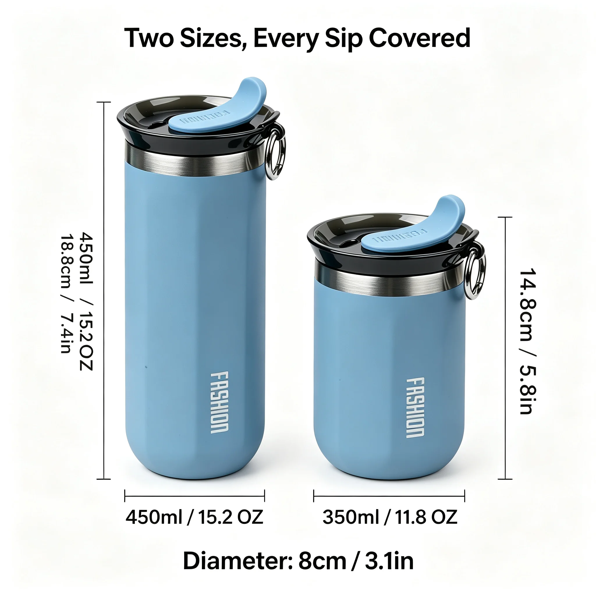 Stainless Steel Insulated Thermal Travel Mug - Leakproof Drinkware Tumbler