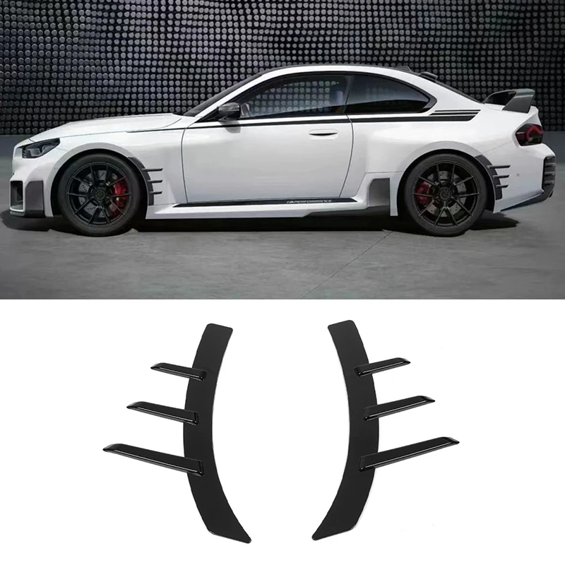 

Glossy black Front Rear Wheel Eyebrow Fender Flares Cover Gloss Black Mudguard Trim For BMW M2 G87 2023 Car Styling