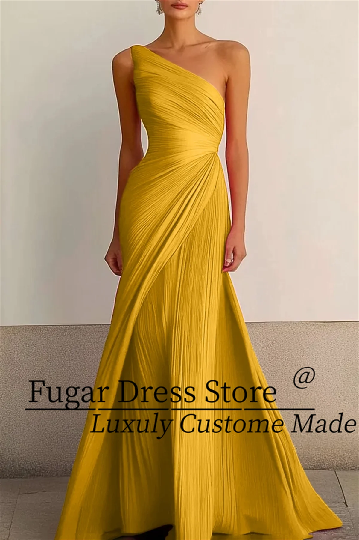 Formal High-end Party Prom Dress Women Evening Dresses Sexy One Shoulder Maxi Dress