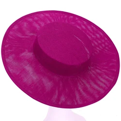 Elegant Hair Accessories DIY Fascinator Base in Multiple Colors for Weddings and Banquets (Rose Red)