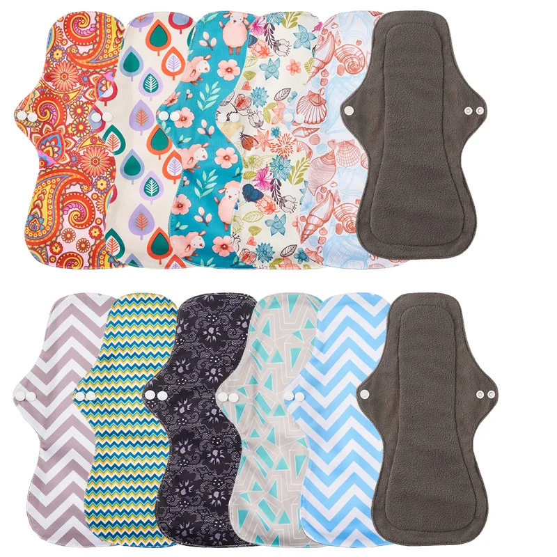 Long Panty Liner Cloth Menstrual Pad Bamboo Charcoal Mama Sanitary Reusable Washable menstrual pads Size XL | Мать и ребенок