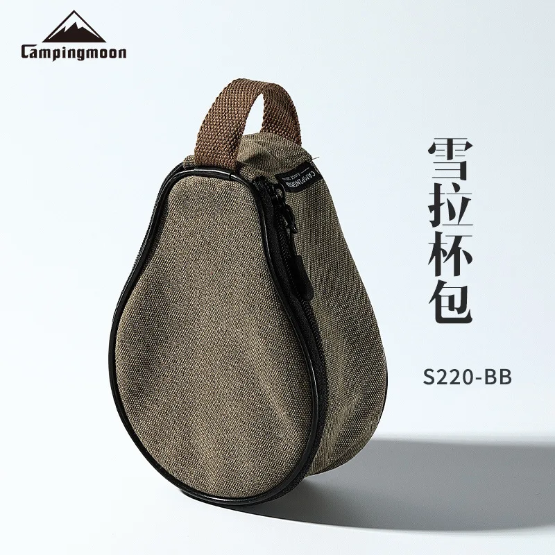 Camping storage bag CAMPINGMOON S220-BB Camping Outdoor Camping Handbag Thickened Cotton Canvas Snow Cup Snow Bowl Storage Bag