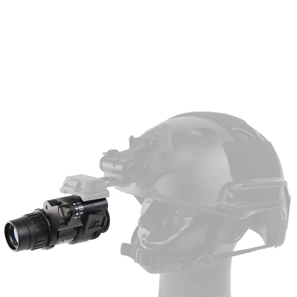 BOOIU Fast/MH 헬멧 단일 튜브 야간 투시경 고글 PVS18 모델 L4G24 NVG 헬멧 야간 투시경이없는 ABS 브래킷 액세서리